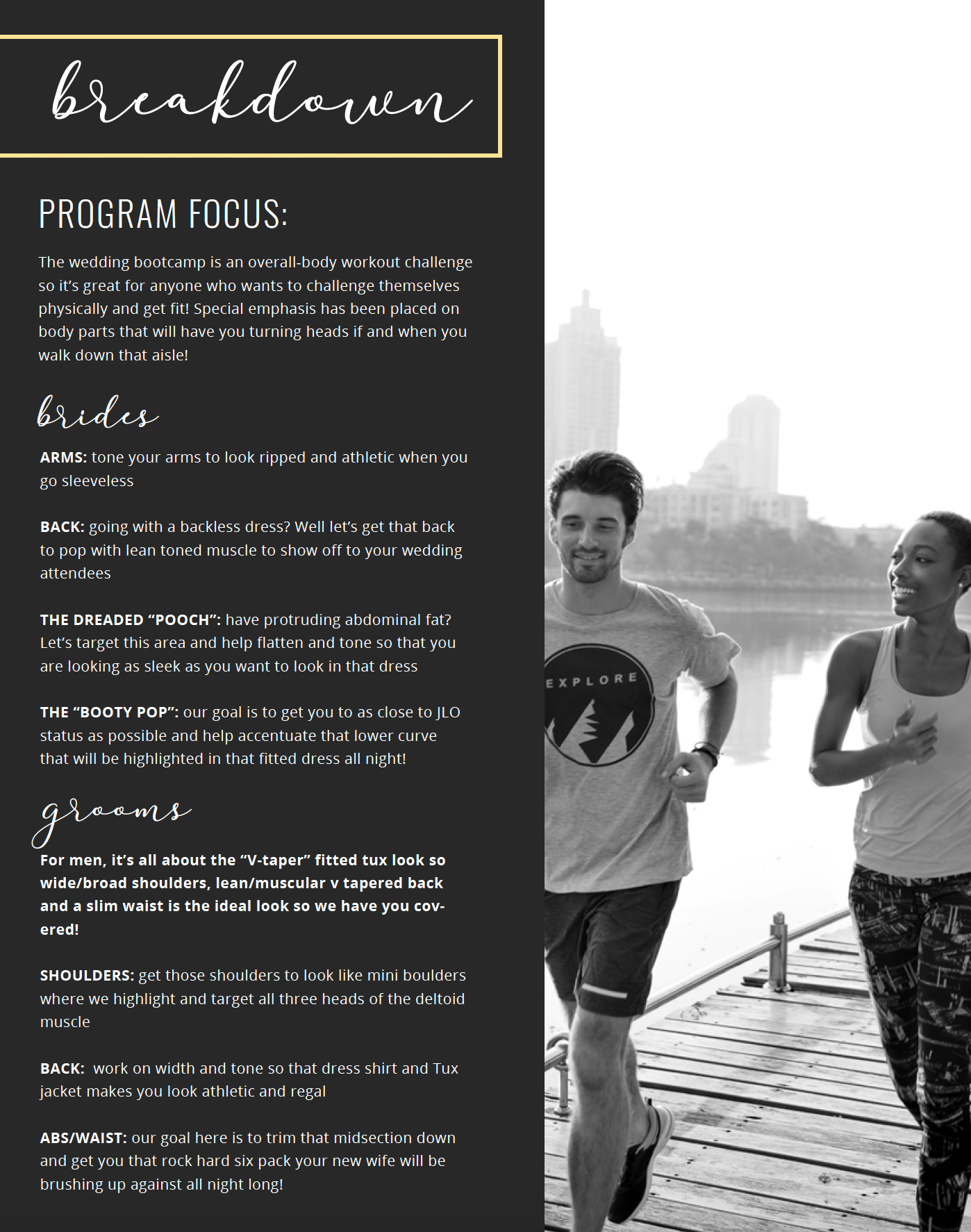 Dr Abs Fitness: Wedding Bootcamp  Dr. Abs Lifestyle & Wellness